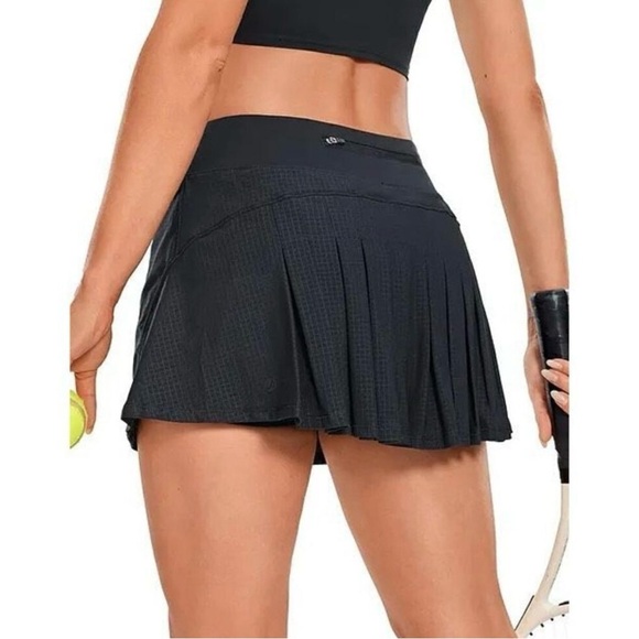 CRZ YOGA Women's Quick Dry Pleated Tennis Skort Athletic Sporty Size M Navy - Picture 6 of 7